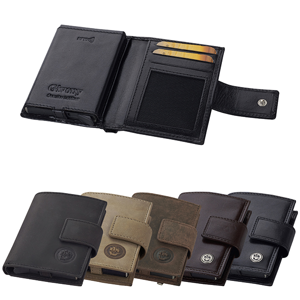 ארנק בטיחות RFID + NFC עשוי עור 9.5x7 ס