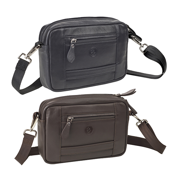 תיק צד עור איכותי 24x17 ס"מ, עם רצועת כתף וידית נשלפת, מבית המותג גבעוני.