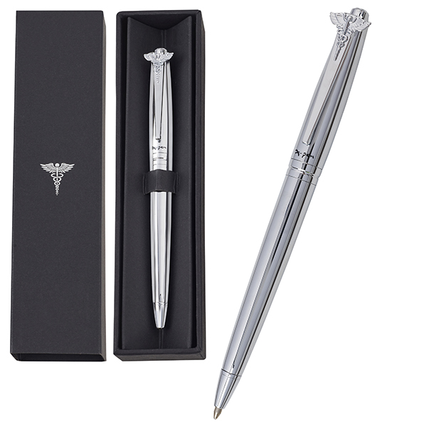 עט רופא עם סמל הרפואה מסדרת היוקרה X-PEN. 
בעל שטח גדול למיתוג.  