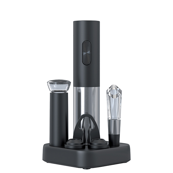 סט יין 7 חלקים כולל פותחן חשמלי ומשאבת וואקום. מידות: פותחן 23 ס