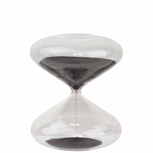 שעון חול זכוכית דקורטיבי רחב גובה 20 ס