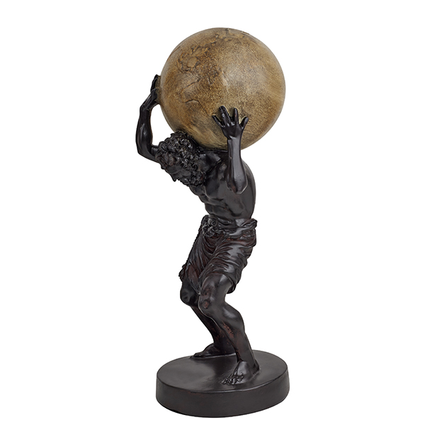 פסל אומנותי "העוצמה" (אטלס נושא את העולם) גובה 43 ס"מ, מבית פסלי היוקרה "GRACIA GALLERY". 