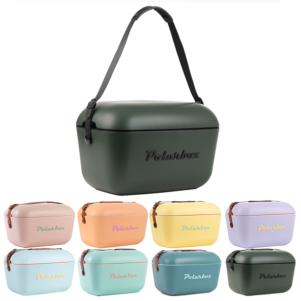 צידנית קשיחה Polarbox רצועת כתף עור נפח 20 ליטר - צידנית 45x35.5x28 ס