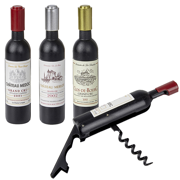 פותחן מלצרים בעיצוב בקבוק יין קטן, 11 ס