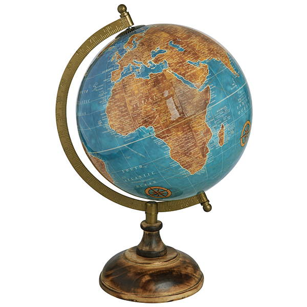 גלובוס כחול מבריק קוטר 20 ס