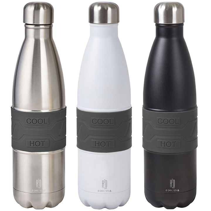 בקבוק טרמוס נירוסטה חם/קר מבית H2O. 
נפח: 750 מ