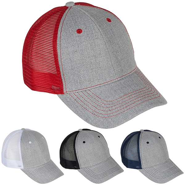 כובע מצחיה רשת כותנה אפור מוברש 6 פאנל.
סקוץ