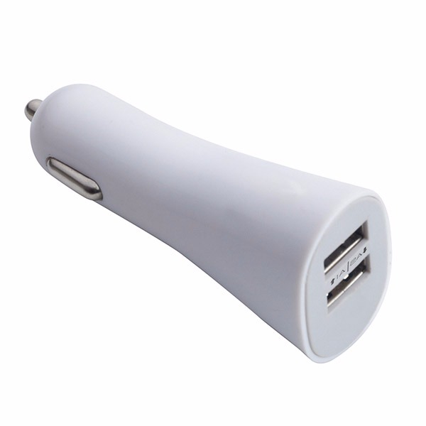 פושר - מטען רכב עם שקע USB כפול, חיבור לשקע המצת 2.1A.