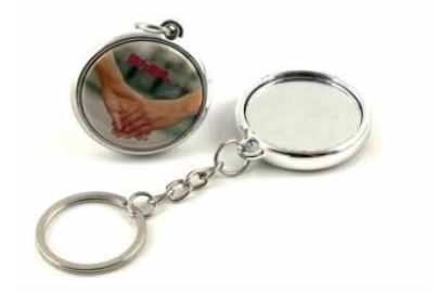 מחזיקי מפתחות עגולים עם מראה בקוטר 32 מ