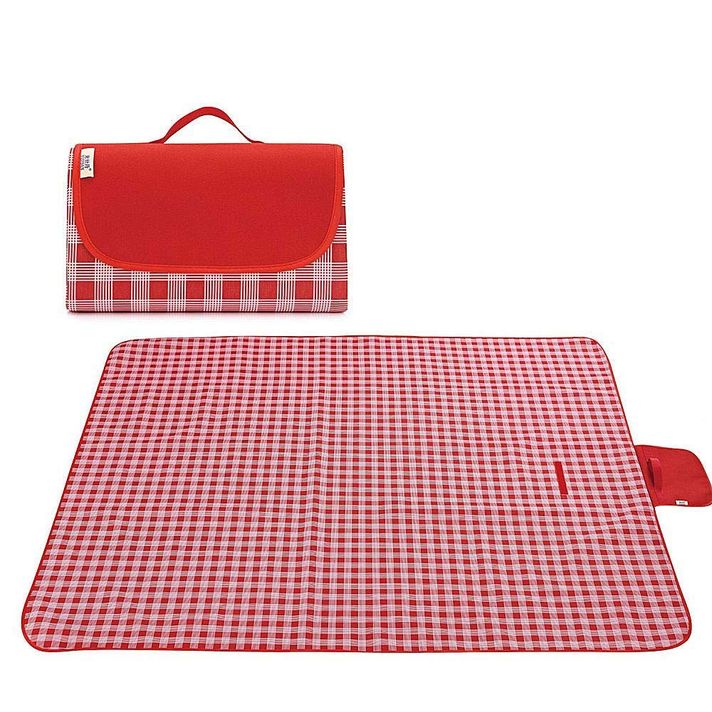 מחצלת זוגית ITALY - מחצלת פיקניק 1.45x2 מטר מבד אוקספורד 600D בצבעי משבצות אדום לבן.
מתקפלת בקלות לתוך תיק לנשיאה קלה.