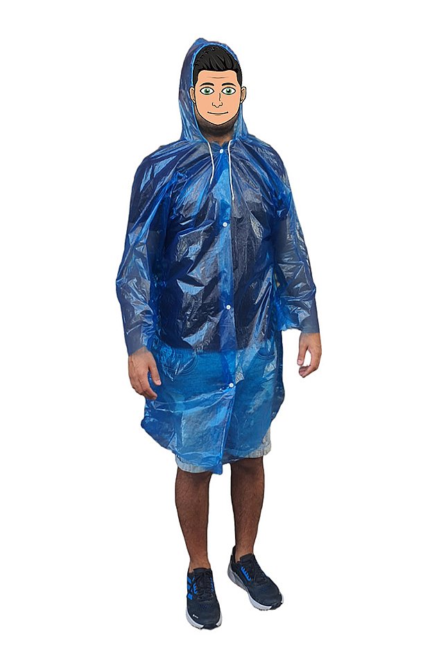 מעיל גשם שקוף.
בתוספת שרוך בכובע המעיל
וכפתורים לסגירה על הגוף.
נוח לשימוש וקל לקיפול לתיק.
מתאים לגברים ונשים כאחד.
מידת בוגרים עד גובה 180 ס