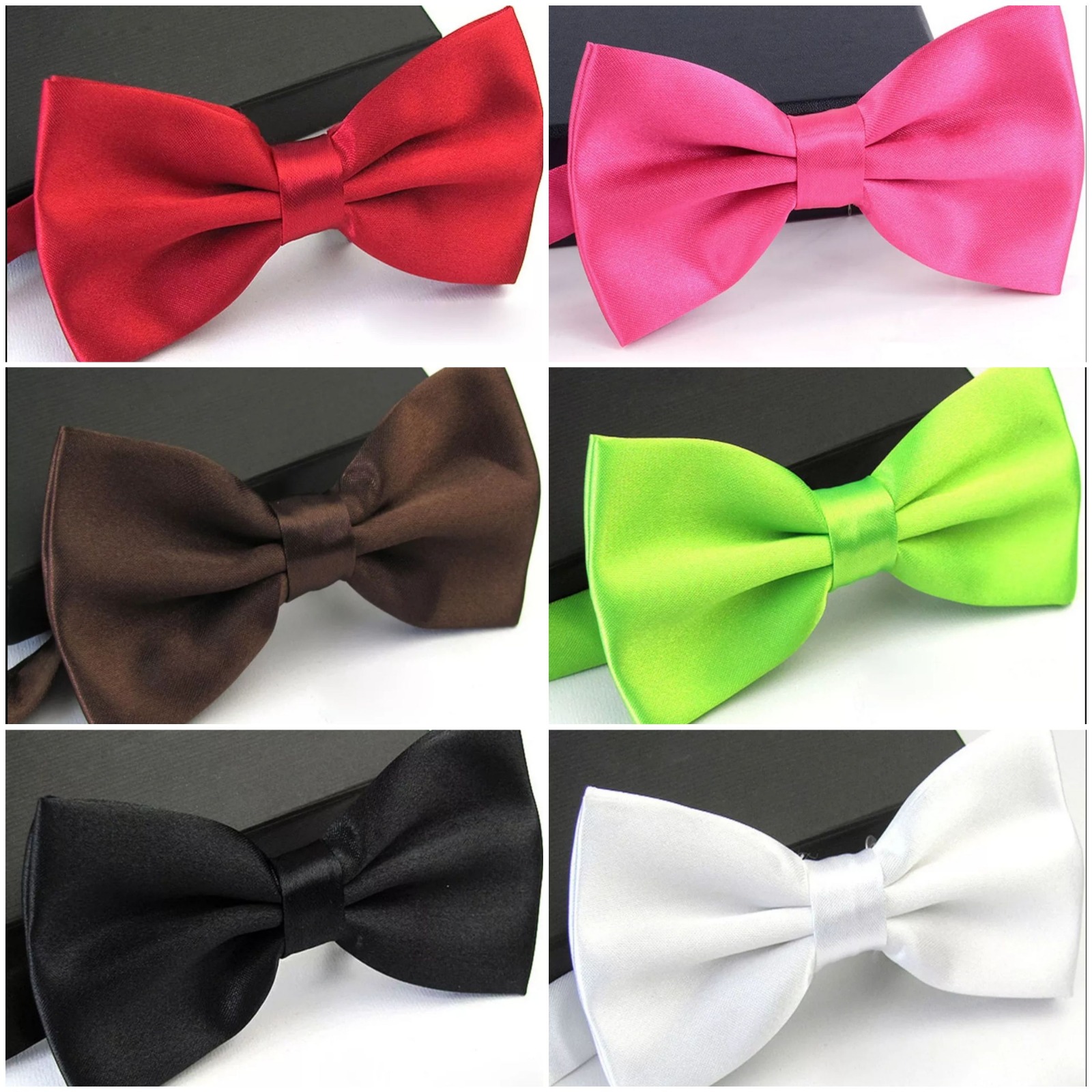 פפיון עשוי סאטן. 
נסגר סביב הצוואר בקלות. 
ניתן לשינוי מידה ומתאים לכל קוטר צוואר.