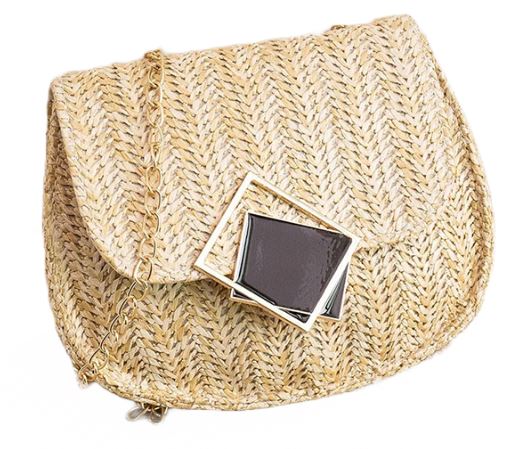 תיק קש נרקיס דגם אבזם/דגם תליון. 
תיק קש איכותי בעיצוב מושלם, 19x15x6 ס