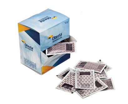 חדש - מארז שולחני ל 50 מגבונים לרענון באריזה אישית. מארז מגירה המודפס בפרוצס כולל מגבונים,