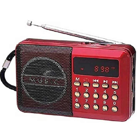 טרנזיסטור FM דיגיטלי נטען. 
רדיו בלוטוס בעיצוב רטרו.
רמקול בלוטוס 3W.
רדיו FM דיגיטאלי.
אפשרות לחיבור כרטיס זיכרון.
אנטנה מובנית.