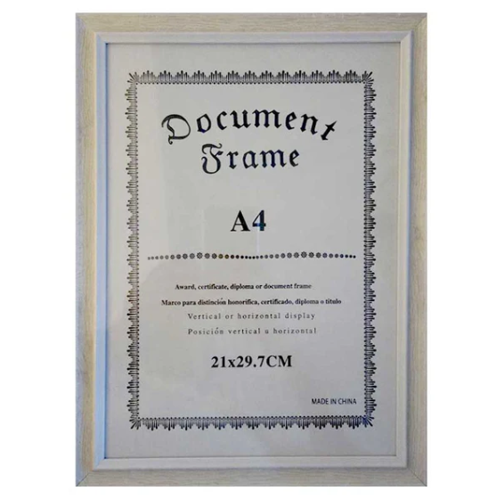 מסגרת לתמונה דיפלומה 29.5x21 ס"מ. 
גודל מסגרת תמונה A4.
מסגרת מעוצבת לתמונה.