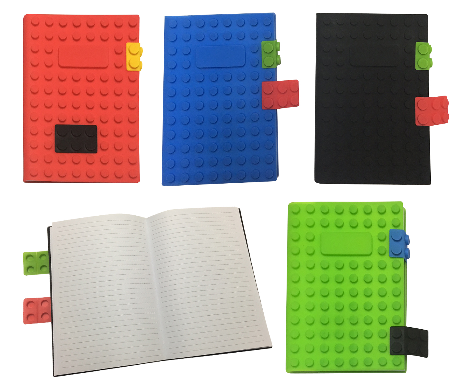 לגו - מחברת A5 כריכת סיליקון 21x15 ס