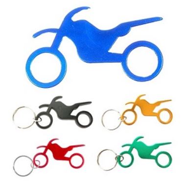 מחזיק מפתחות פותחן בירות אופנוע. 
מידה: 3x6 ס