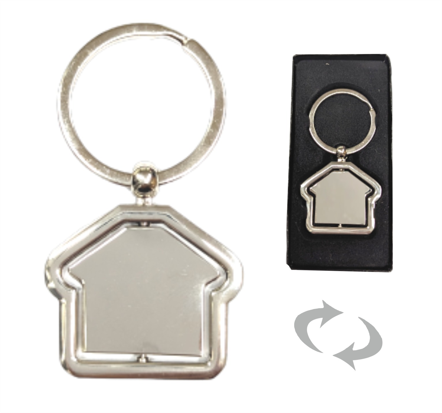 מחזיק מפתחות בית מסתובב יוקרתי.