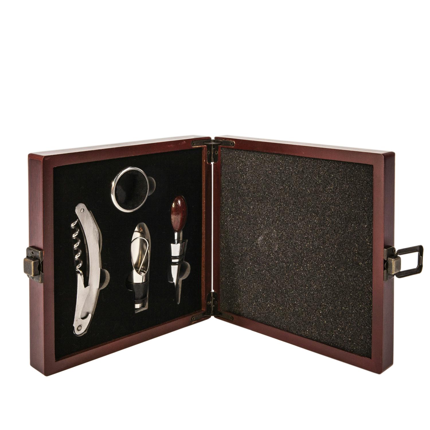 סט פותחנים מעץ במארז 19.5x19.5 ס