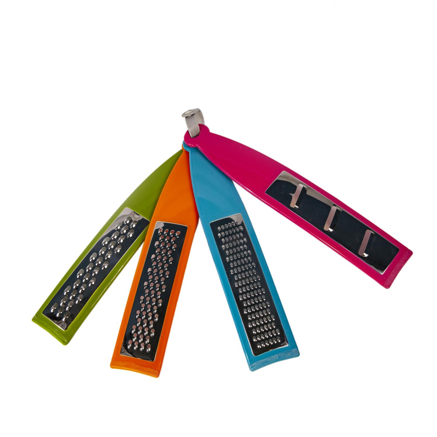 סט 4 מגרדות בצורות וגדלים שונים, 29x5.5 ס”מ.