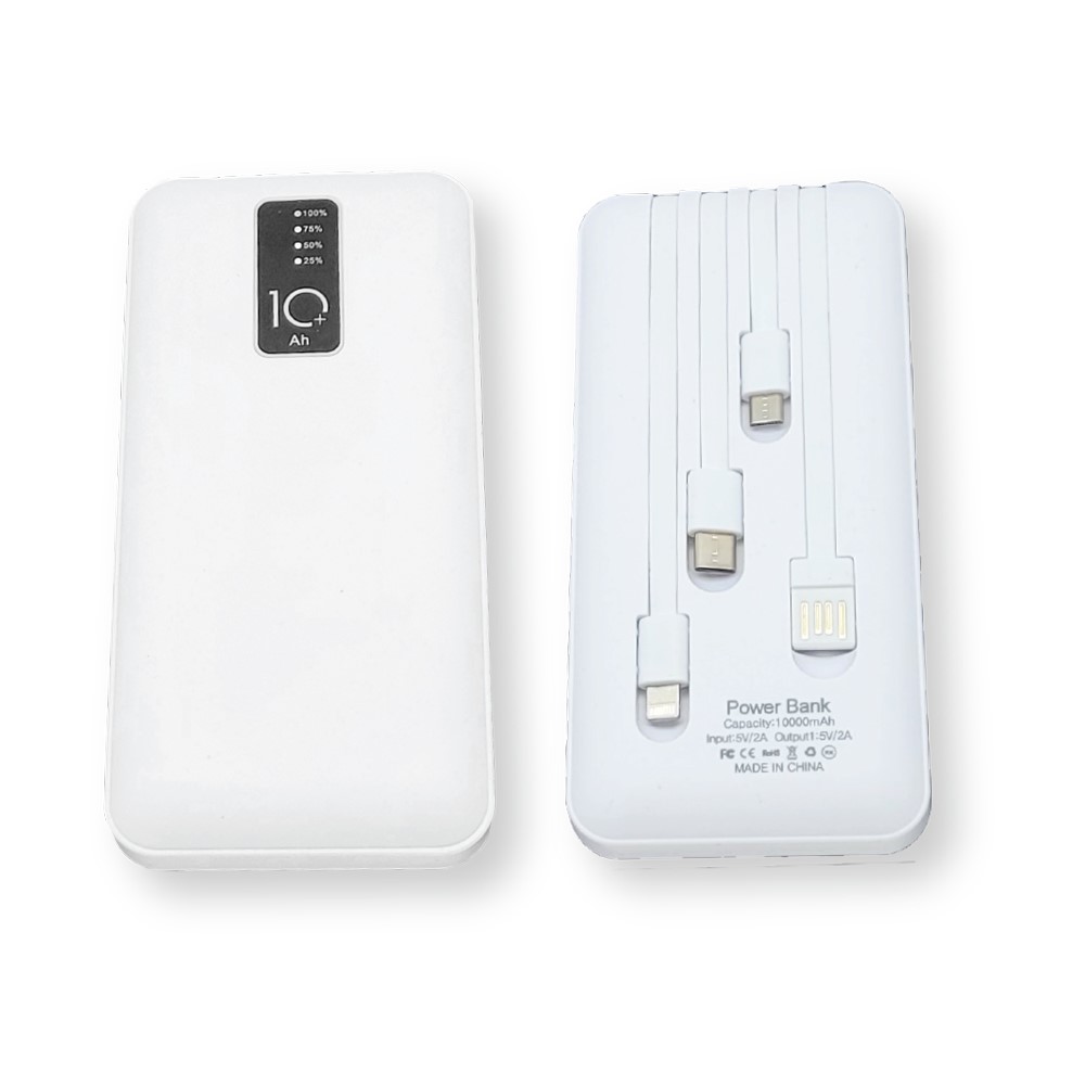 מטען כבל מובנה 20,000 MAH. 
מידות: 14.8x7x1.9 ס”מ.