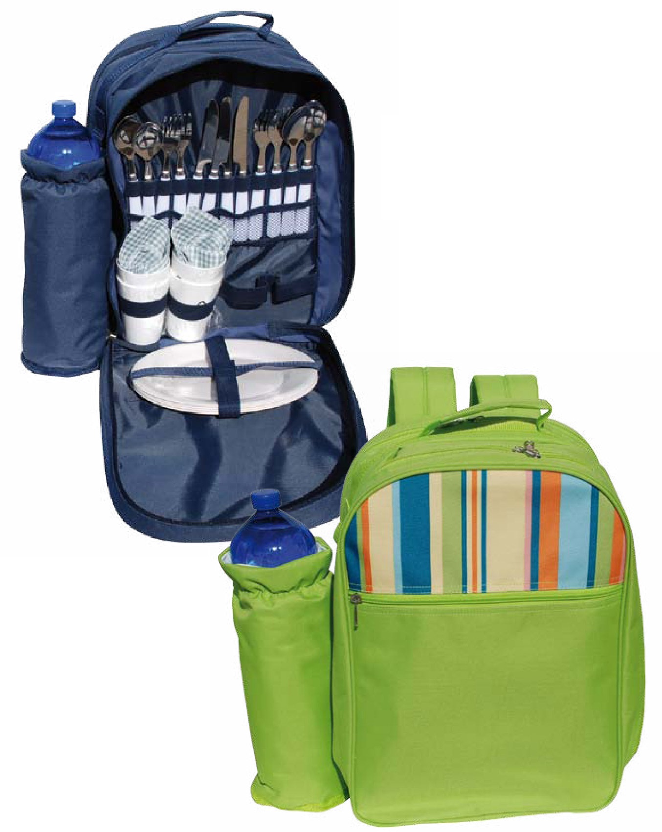 תיק גב צידנית עם מידנית 1.5 ליטר עם סט כלים ל 4 סועדים, הכולל: צלחת, סכו”ם, כוס ומפית.
מידות: נפח צידנית 18 ליטר.

