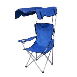 כיסא במאי 90x28 ס”מ, עם גגון מתקפל כולל מקום לכוס או בקבוק.
