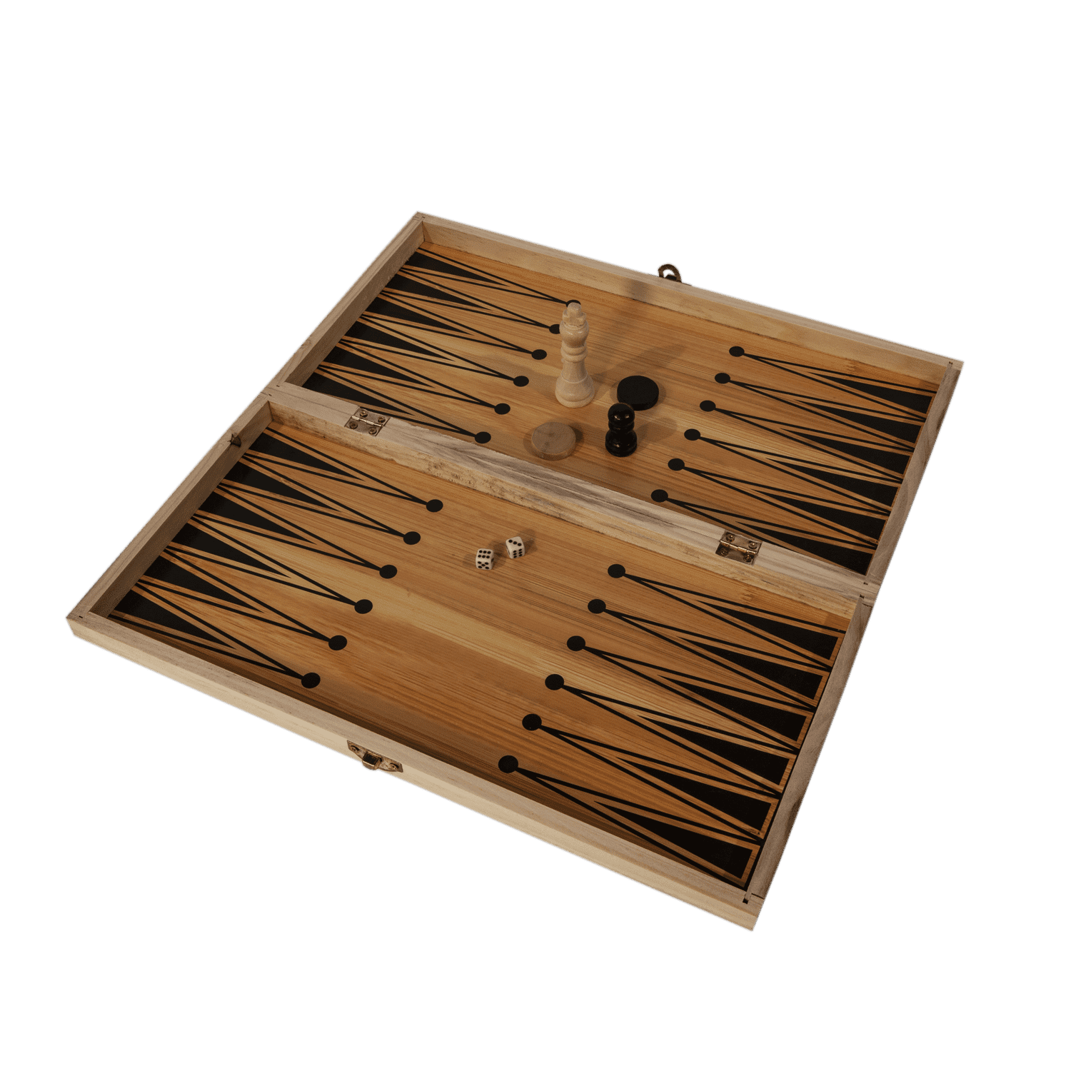 שלושה משחקים מעץ.
מידות: 34x17 ס”מ.