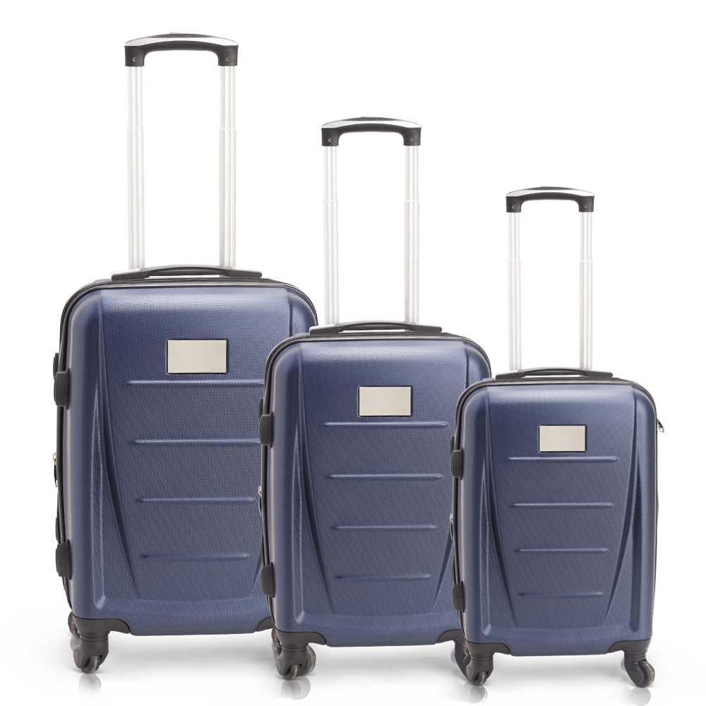 דרימליינר סט- סט מזוודות עם זוג יציאות BSU עשויות SBA קל ואיכותי. רוכסנים כפולים, מחיצה פנימית עם תאים. 4 גלגלים, מנעול קומבינציה, ידית טלסקופית
2 ידיות נשיאה לנשיאה נוחה.
מתרחבת עד 20% לאחסון מירבי. 
מידות: “28, “24, “20