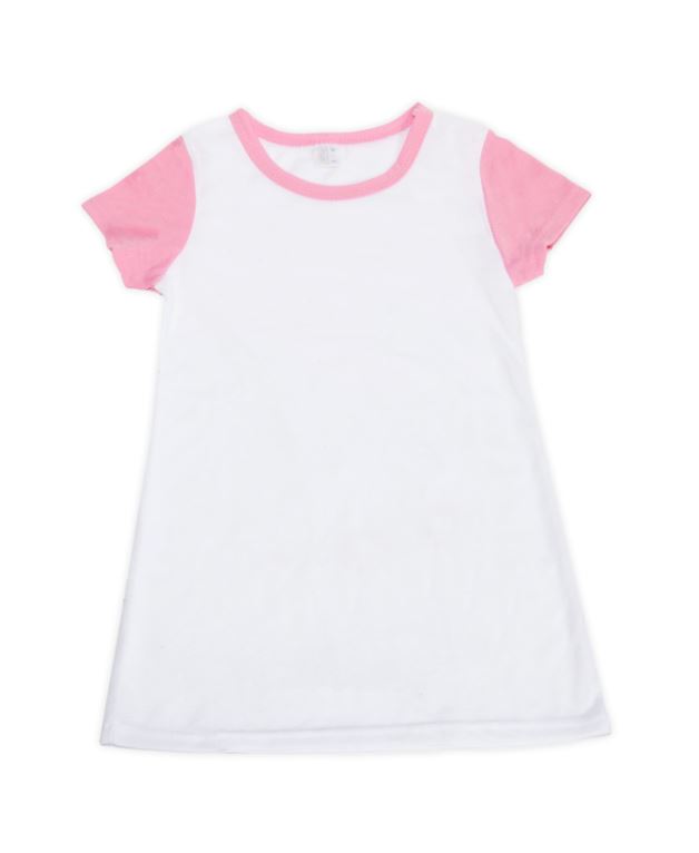 כותונת ילדות מבד פוליאסטר שרוול קצר. 
מידות: 3-4Y, 5-6Y. 

