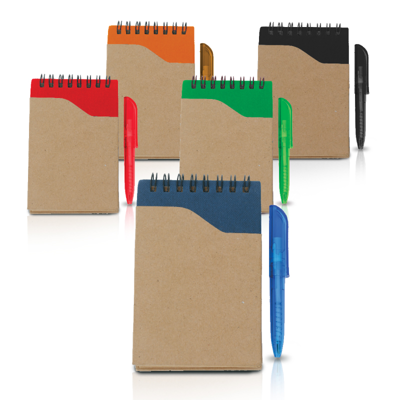 פס רון - פנקס כיס מנייר ממוחזר ועט גודל A6.
מידה: 9x13.5 ס