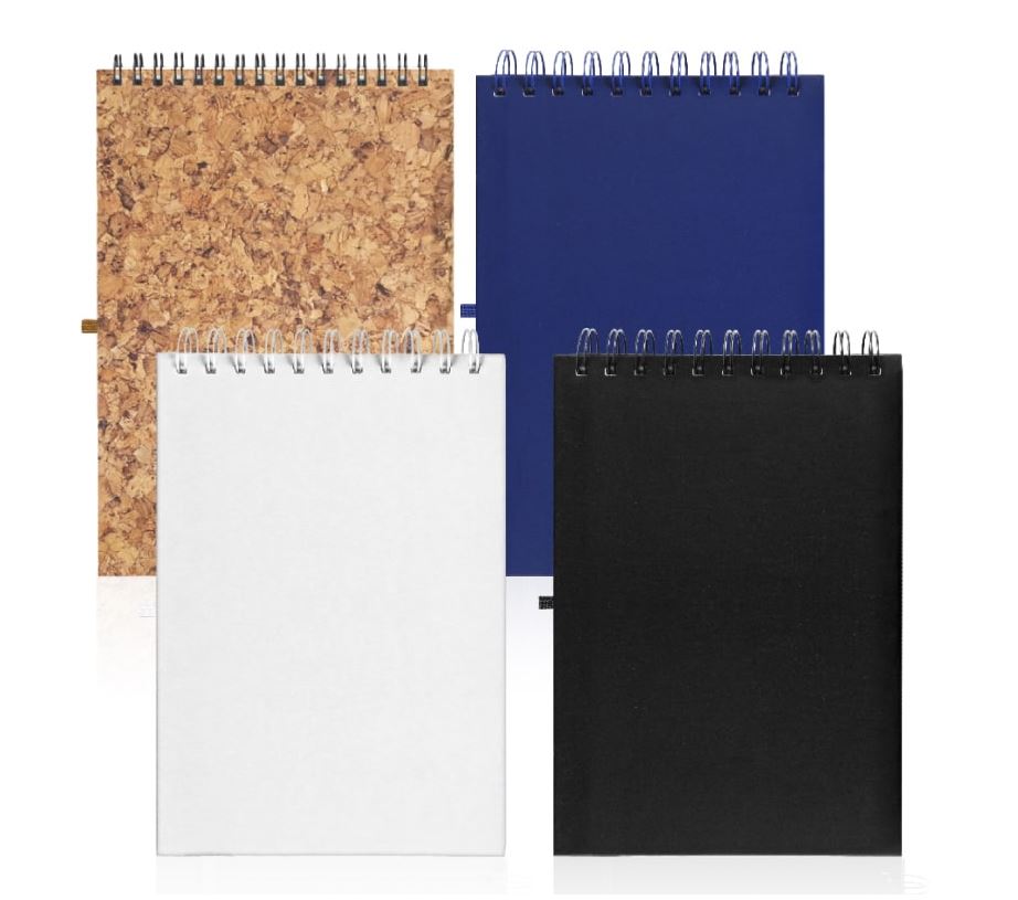 ספירל - מחברת עם ספירלה עליונה מעוצבת.
כריכת שעם/דמוי עור.
112 דף.
גודל A5.