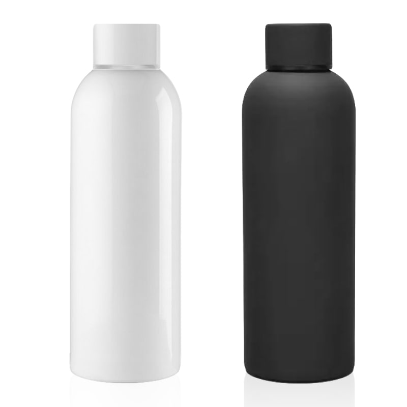 מנטו - בקבוק שתיה מעוצב עשוי נירוסטה דופן אחת. 
750 מ