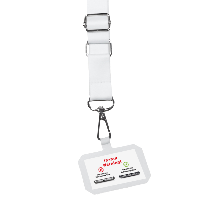 קשר - שרוך נשיאה אוניברסלי עבה לטלפון נייד מתחבר עם כרטיס, 15x2.5 ס