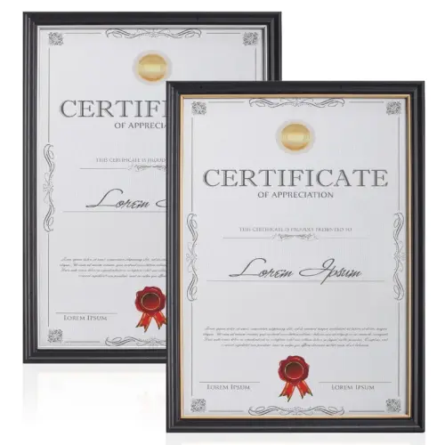 דיפלומה - מסגרת תעודה מהודרת.

שחור עם כסוף | שחור עם זהב.
