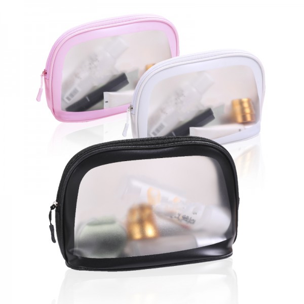 פנטן - תיק איפור/רחצה אופנתי שקוף, 14x7x23 ס