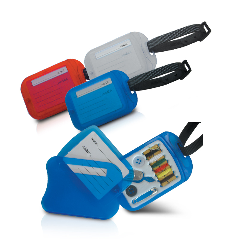 מטייל - תג שם למזוודה עם ערכת כלי תפירה, 
5.5x8.5 ס