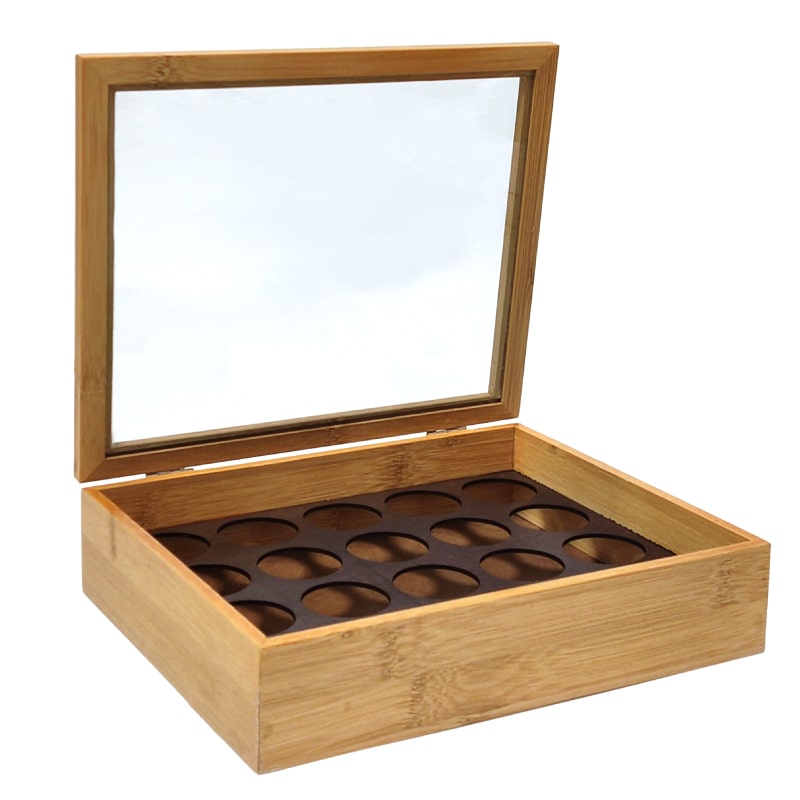 בוקסיט - קופסה לקפסולות קפה 15 תאים 24x6x20 ס