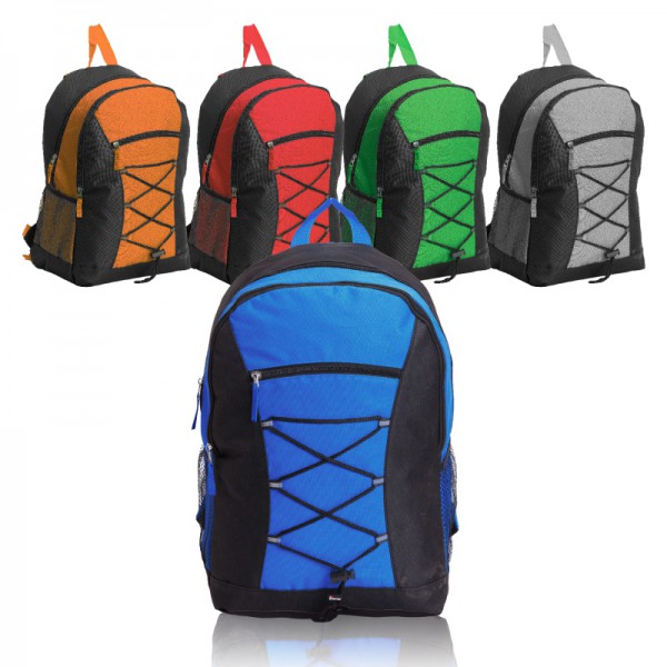 ורנה - תיק גב בד קורדורה, 31x19x42 ס”מ, 2 תאים גדולים, תא קדמי ורשתות צד. גב ורצועות מרופדים.

