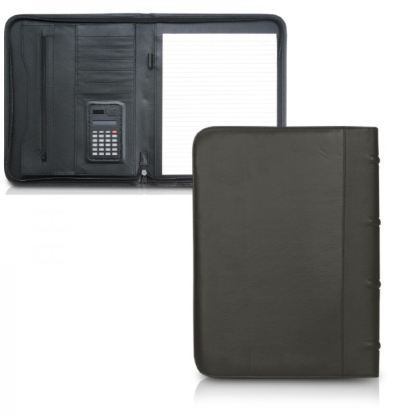 ייל - מכתביה עם כריכה דמוי עור. 
עם מחשבון ודפדפת סגירת רוכסן, גודל A4. 