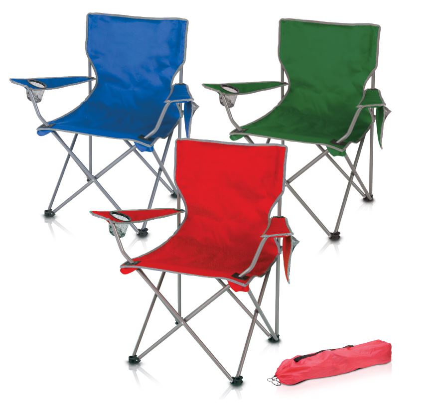 במאי - כיסא נוח מתקפל לתיק נשיאה מתאים עד 120 ק”ג, עם מקום לבקבוק בצד הכיסא. 
מידות: 80x52x52 ס”מ.