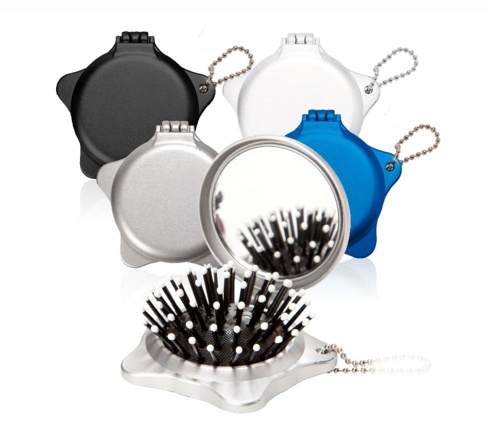 מוניק - מראת כיס בצורת כוכב עם מברשת נשלפת.