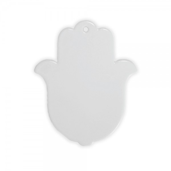 מזל - מעמד דקורטיבי לתליה בצורת חמסה, עשוי קרמיקה.
מתאים להדפסת סובלימציה. 
15x18.5 ס