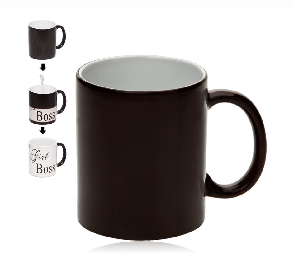 בלאק - ספל הקסם ספל הקסם המחליף לצבע לבן במגע עם חום. 
330 מ