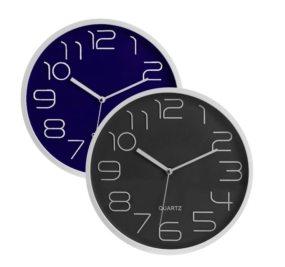 אומגה - שעון קיר עם מנגנון שקט קוטר 30 ס