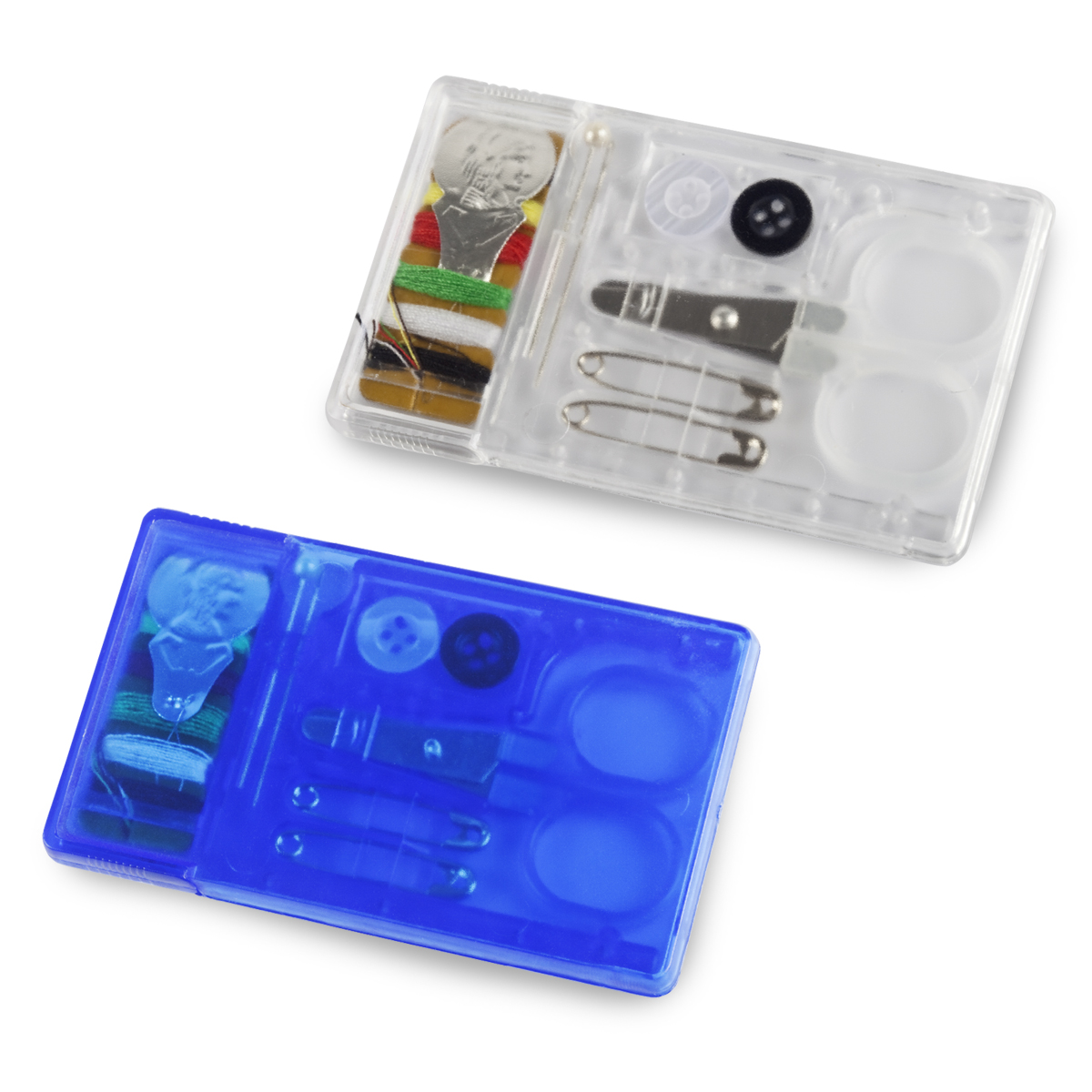 קוטור - ערכת תפירה בגודל כרטיס אשראי.
כוללת: מספריים, כפתורים, חוטי תפירה, משחיל חוט, סיכות בטחון, מחט.
לנסיעות ולבית.