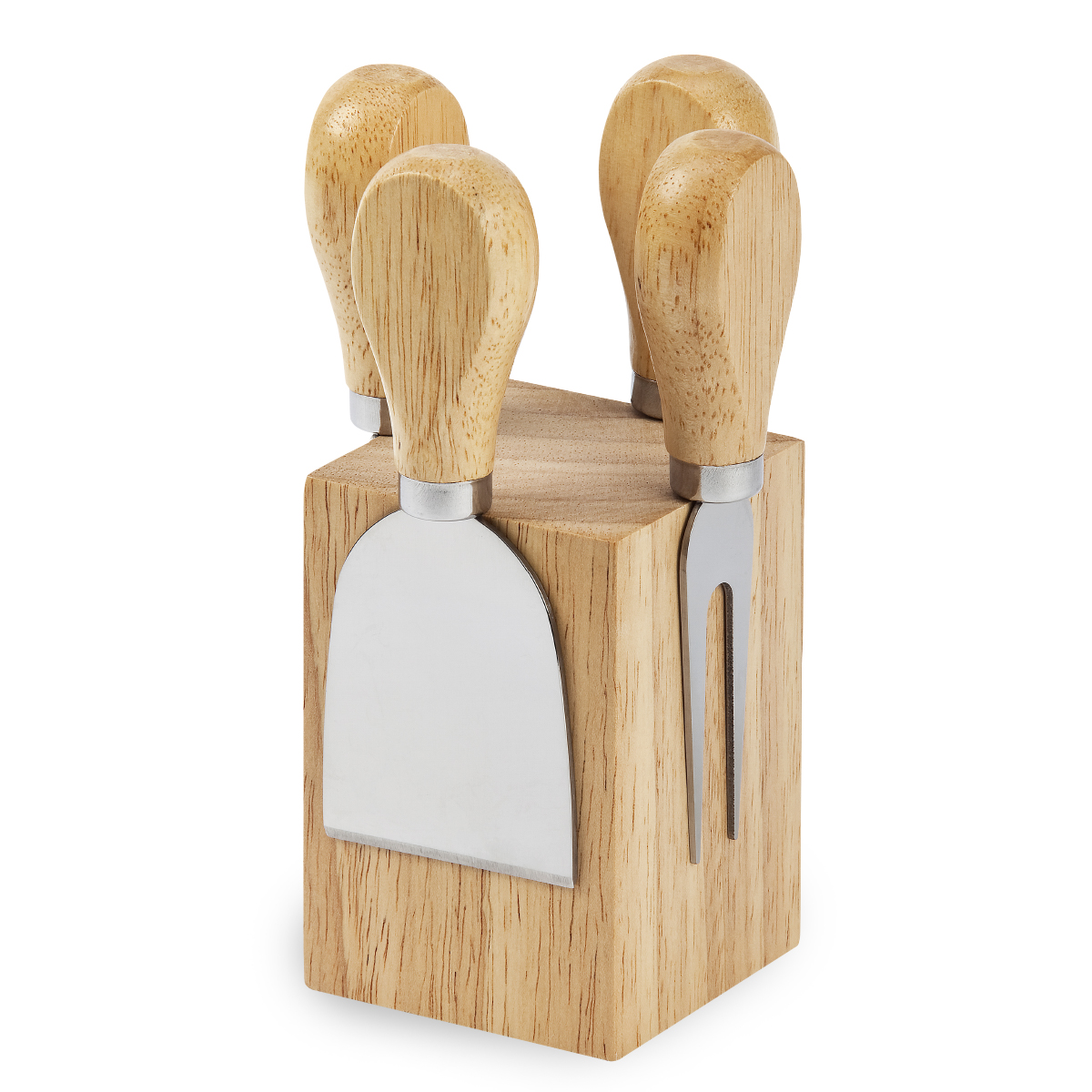 Emmental - מעמד עץ עם מגנט, 4 כלים לגבינה.