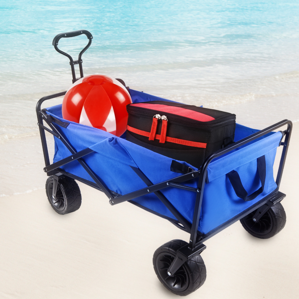 פרגוסון - עגלת פיקניק מתקפלת 93x75x60 ס”מ. גלגלי בלון רחבים – קוטר 17 ס”מ רוחב 10 ס”מ. כל הגלגלים עם מייסבים. גלגלים עשויים PU קשיח. זוג גלגלים עם מעצורים. ידית היגוי טלסקופית. שיכבת בד כפולה לחיזוק. כיסוי נוח לנשיאה ואחסון. עומס מירבי עד 80 ק”ג.
 	
