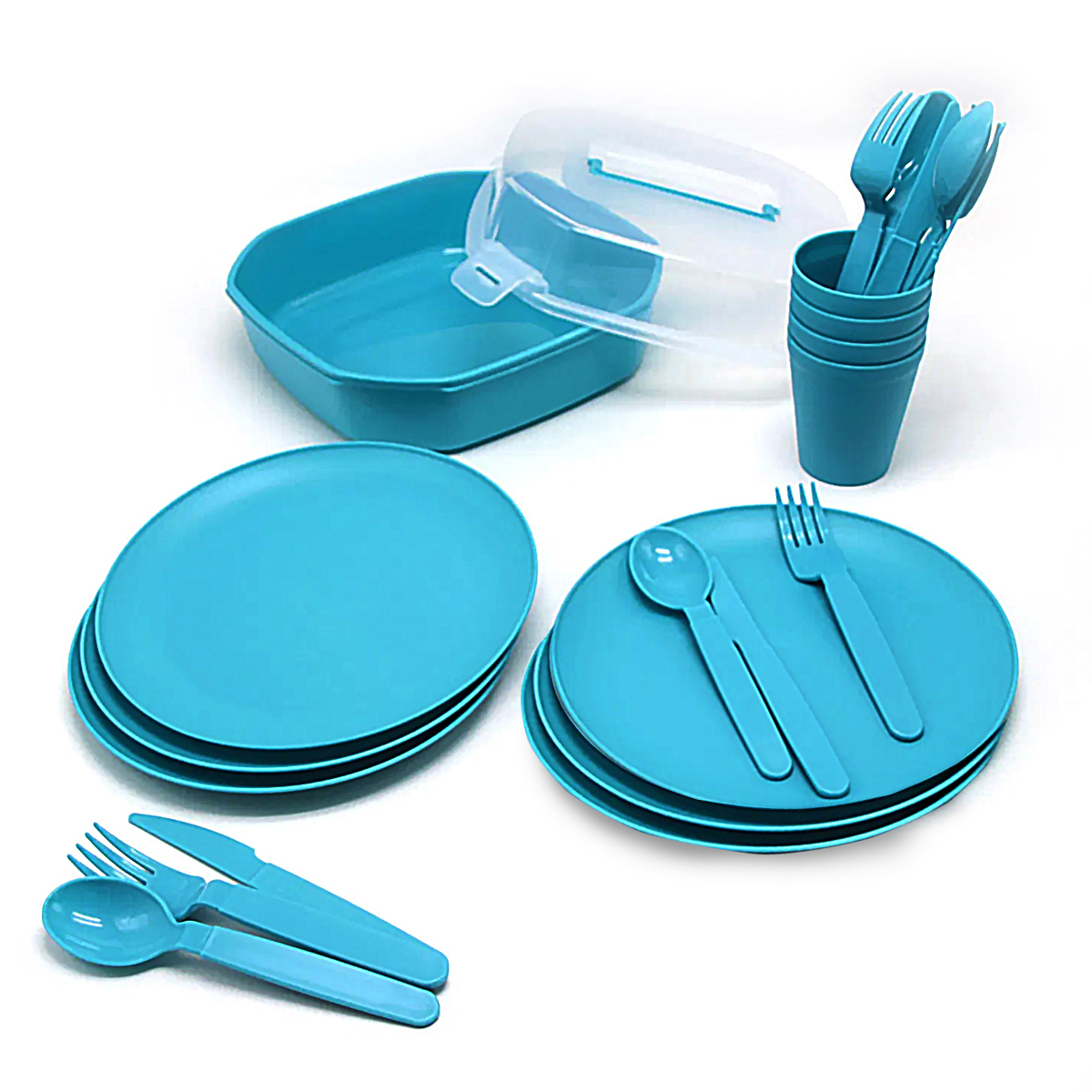 ערכת פיקניק מושלמת ל 6 סועדים.

ערכה רב פעמית מושלמת לטיולים/פיקניק. 
6 סטים המורכבים מצלחות, כוסות, מזלגות, כפות וסכינים. 
המוצר עשוי מחומר PP.


